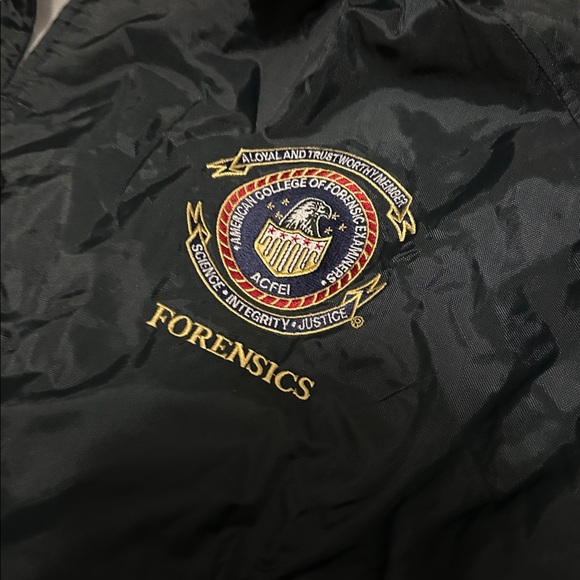Forensics Vintage Navy Blue Windbreaker Jacket size XL - Picture 3 of 11
